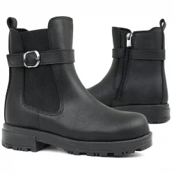 Rakerplus Siyah Mat Lastikli Kız Çocuk Bot