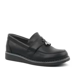 Rakerplus Siyah Mat Loafer Klasik Çocuk Ayakkabısı