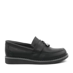 Rakerplus Siyah Mat Loafer Klasik Çocuk Ayakkabısı