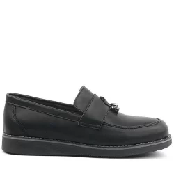 Rakerplus Siyah Mat Loafer Klasik Çocuk Ayakkabısı