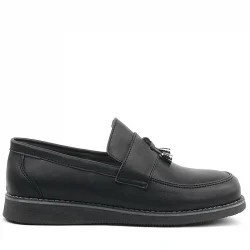 Rakerplus Siyah Mat Loafer Klasik Çocuk Ayakkabısı