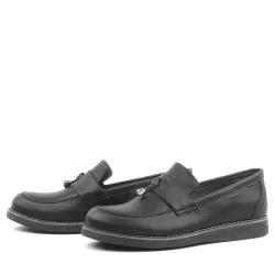 Rakerplus Siyah Mat Loafer Klasik Çocuk Ayakkabısı