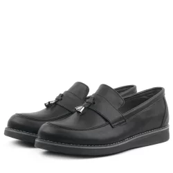 Rakerplus Siyah Mat Loafer Klasik Çocuk Ayakkabısı