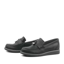 Rakerplus Siyah Mat Loafer Klasik Çocuk Ayakkabısı