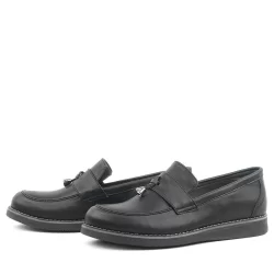 Rakerplus Siyah Mat Loafer Klasik Çocuk Ayakkabısı