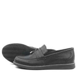 Rakerplus Siyah Mat Loafer Klasik Çocuk Ayakkabısı