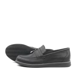 Rakerplus Siyah Mat Loafer Klasik Çocuk Ayakkabısı