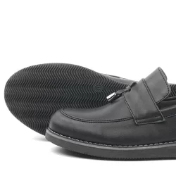 Rakerplus Siyah Mat Loafer Klasik Çocuk Ayakkabısı