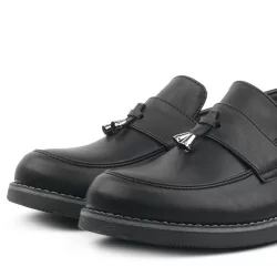 Rakerplus Siyah Mat Loafer Klasik Çocuk Ayakkabısı
