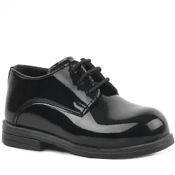 Rakerplus Siyah Rugan Bağcıklı Oxford Çocuk Okul Ayakkabısı