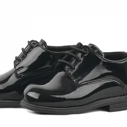 Rakerplus Siyah Rugan Bağcıklı Oxford Çocuk Okul Ayakkabısı