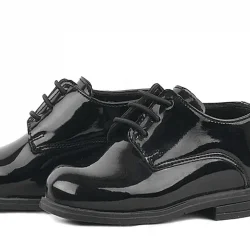 Rakerplus Siyah Rugan Bağcıklı Oxford Çocuk Okul Ayakkabısı