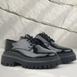 Rakerplus Siyah Rugan Bağcıklı Oxford Günlük Ayakkabı