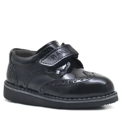 Rakerplus Siyah Rugan Cırtlı Günlük Erkek Bebek Ayakkabı