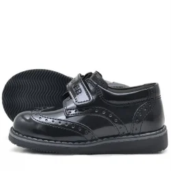 Rakerplus Siyah Rugan Cırtlı Günlük Erkek Bebek Ayakkabı