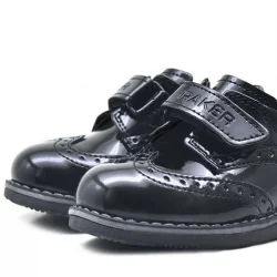 Rakerplus Siyah Rugan Cırtlı Günlük Erkek Bebek Ayakkabı