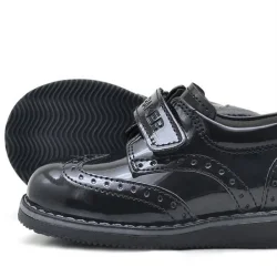 Rakerplus Siyah Rugan Cırtlı Günlük Erkek Bebek Ayakkabı