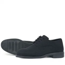 Rakerplus Siyah Simli Bağcıklı Takım Elbise Klasik Çocuk Ayakkabı