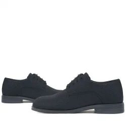 Rakerplus Siyah Simli Bağcıklı Takım Elbise Klasik Çocuk Ayakkabı