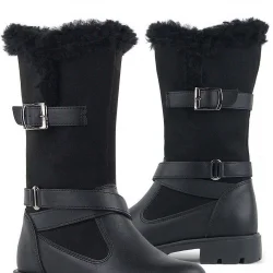 Rakerplus Siyah Uzun Fermuarlı Kız Çocuk Çizme