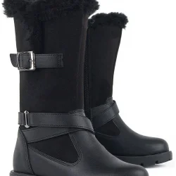 Rakerplus Siyah Uzun Fermuarlı Kız Çocuk Çizme