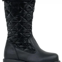 Rakerplus Siyah Uzun Fermuarlı Kız Çocuk Yağmur Çizmesi