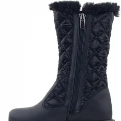 Rakerplus Siyah Uzun Fermuarlı Kurdeleli Kız Çocuk Yağmur Çizmesi