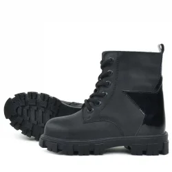 Rakerplus Siyah Yıldız Detaylı Kız Çocuk Bot