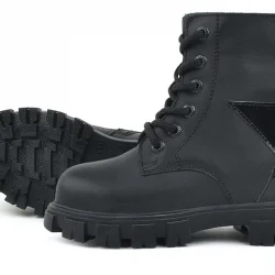 Rakerplus Siyah Yıldız Detaylı Kız Çocuk Bot