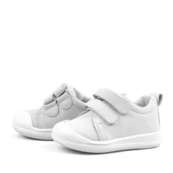 Rakerplus Sonic Hakiki Deri Beyaz Cırtlı Anatomik Bebek Spor Ayakkabı Sneaker