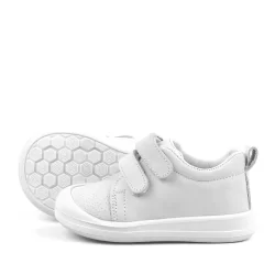 Rakerplus Sonic Hakiki Deri Beyaz Cırtlı Anatomik Bebek Spor Ayakkabı Sneaker