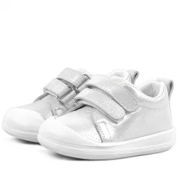 Rakerplus Sonic Hakiki Deri Beyaz Işıltılı Anatomik Bebek Spor Ayakkabı