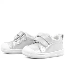 Rakerplus Sonic Hakiki Deri Beyaz Işıltılı Anatomik Bebek Spor Ayakkabı