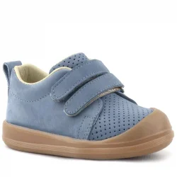 Rakerplus Sonic Hakiki Deri Gri Cırtlı Anatomik Bebek Spor Ayakkabı Sneaker