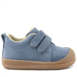 Rakerplus Sonic Hakiki Deri Gri Cırtlı Anatomik Bebek Spor Ayakkabı Sneaker