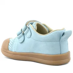 Rakerplus Sonic Hakiki Deri Mavi Cırtlı Anatomik Bebek Spor Ayakkabı Sneaker