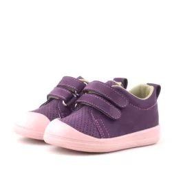 Rakerplus Sonic Hakiki Deri Mor Cırtlı Anatomik Bebek Spor Ayakkabı Sneaker