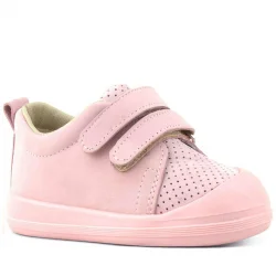 Rakerplus Sonic Hakiki Deri Pembe Cırtlı Anatomik Bebek Spor Ayakkabı Sneaker