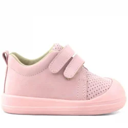 Rakerplus Sonic Hakiki Deri Pembe Cırtlı Anatomik Bebek Spor Ayakkabı Sneaker