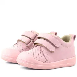 Rakerplus Sonic Hakiki Deri Pembe Cırtlı Anatomik Bebek Spor Ayakkabı Sneaker