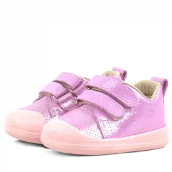 Rakerplus Sonic Hakiki Deri Pembe Işıltılı Anatomik Bebek Spor Ayakkabı