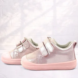 Rakerplus Sonic Hakiki Deri Pudra Işıltılı Anatomik Bebek Spor Ayakkabı