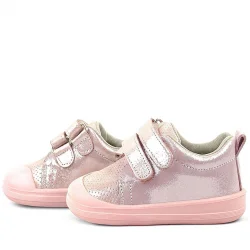 Rakerplus Sonic Hakiki Deri Pudra Işıltılı Anatomik Bebek Spor Ayakkabı