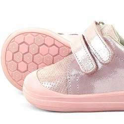 Rakerplus Sonic Hakiki Deri Pudra Işıltılı Anatomik Bebek Spor Ayakkabı