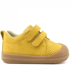 Rakerplus Sonic Hakiki Deri Sarı Cırtlı Anatomik Bebek Spor Ayakkabı Sneaker