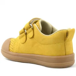 Rakerplus Sonic Hakiki Deri Sarı Cırtlı Anatomik Bebek Spor Ayakkabı Sneaker
