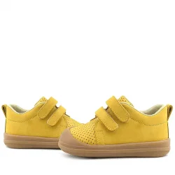 Rakerplus Sonic Hakiki Deri Sarı Cırtlı Anatomik Bebek Spor Ayakkabı Sneaker