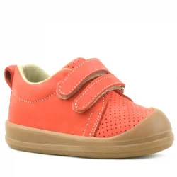 Rakerplus Sonic Hakiki Deri Turuncu Cırtlı Anatomik Bebek Spor Ayakkabı Sneaker