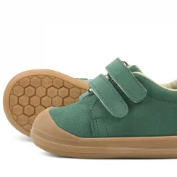 Rakerplus Sonic Hakiki Deri Yeşil Cırtlı Anatomik Bebek Spor Ayakkabı Sneaker