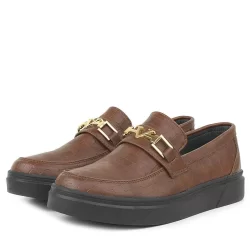 Rakerplus Taba Tokalı Loafer Çocuk Klasik Ayakkabı